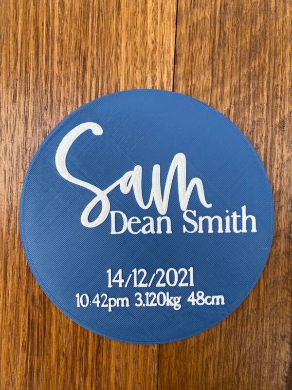 Birth Detail Plaque