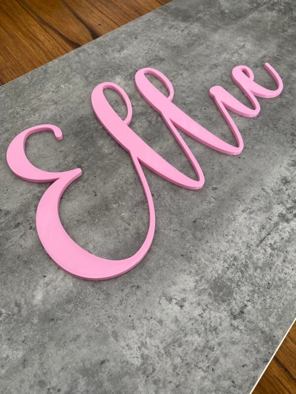 3D name wall decal