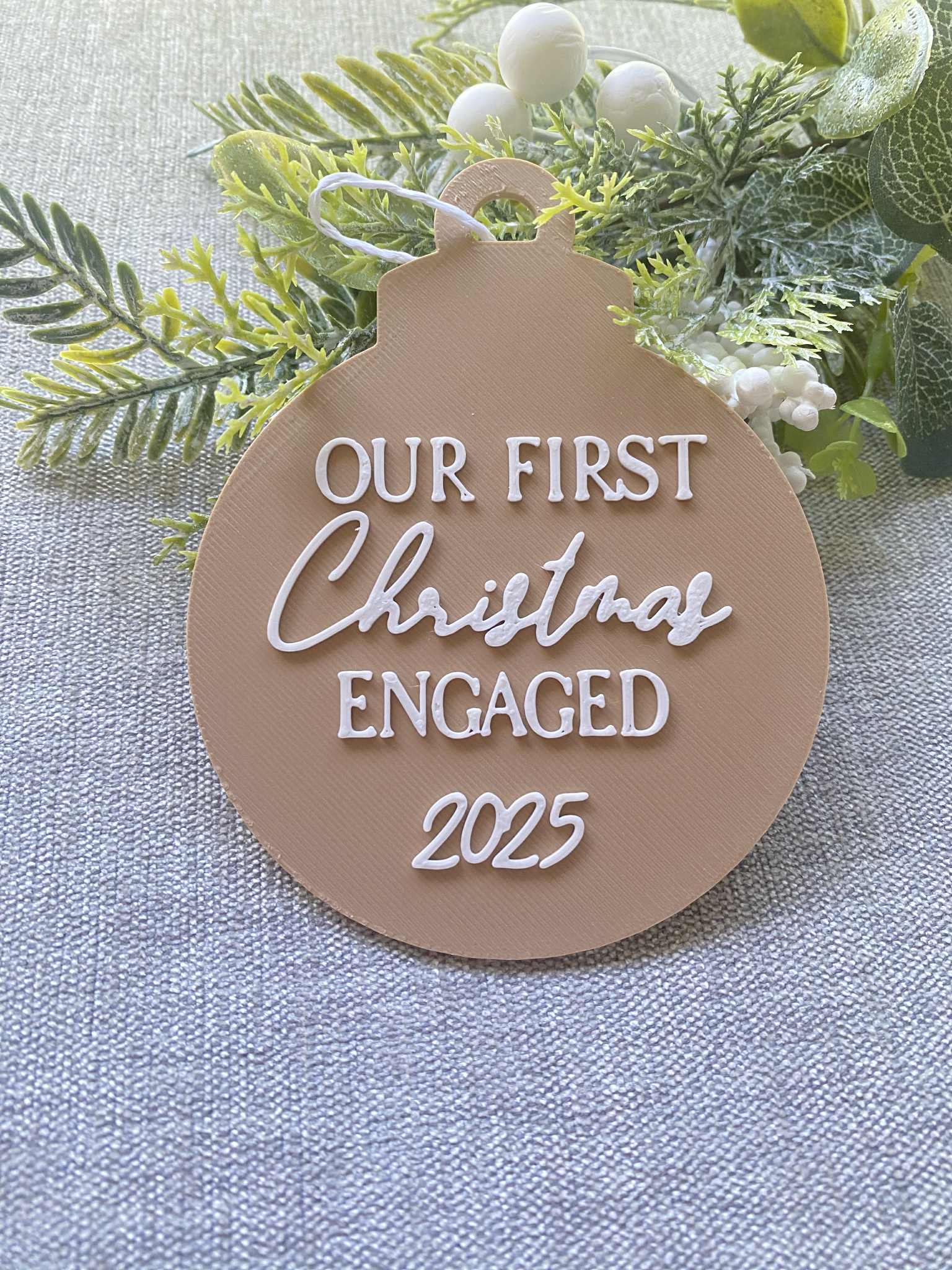 First Christmas Engaged Decoration