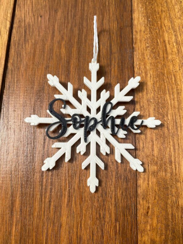 Snowflake Name Christmas Decoration - Image 2