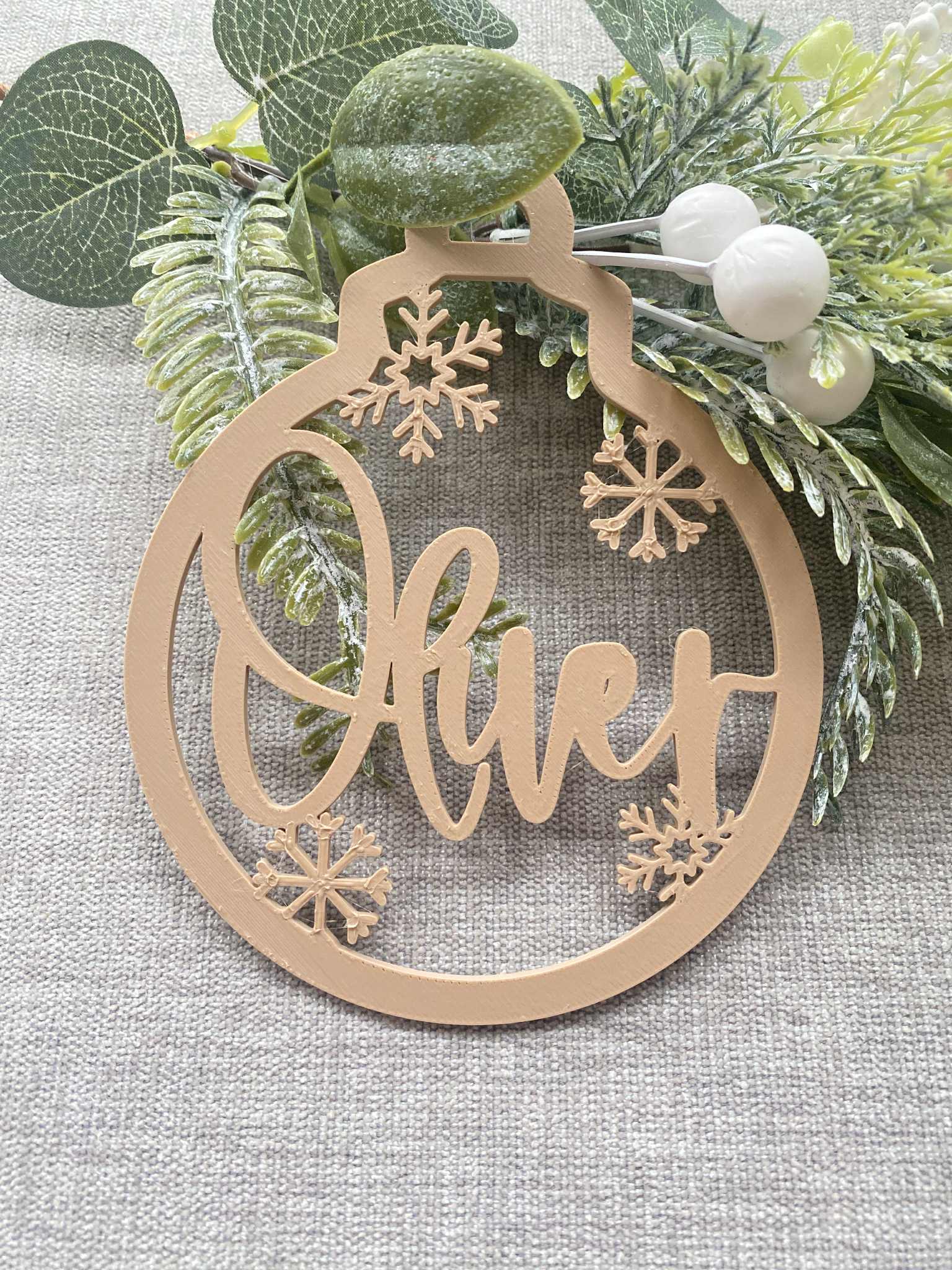 Name Hoop Christmas Decoration