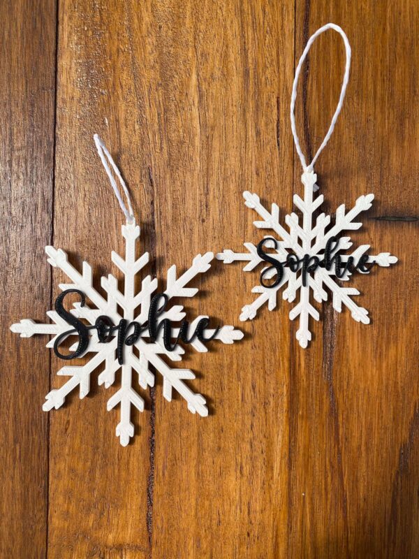 Snowflake Name Christmas Decoration - Image 3