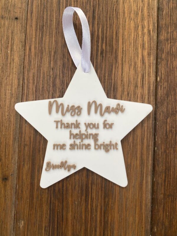 Teacher 'Shine Bright' Christmas Decoration
