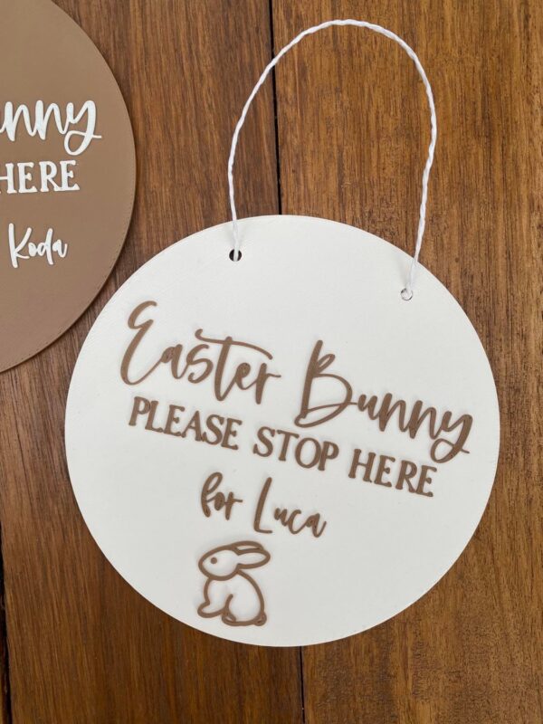 Easter Bunny Please Stop Here Plaque - Image 3