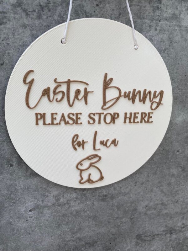 Easter Bunny Please Stop Here Plaque - Image 6