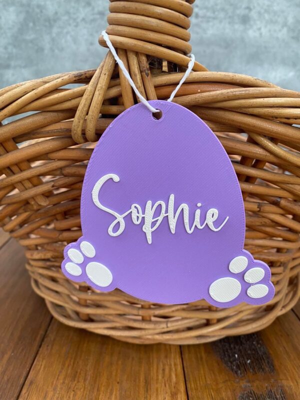 Easter Egg with Feet Basket Tag - Image 2