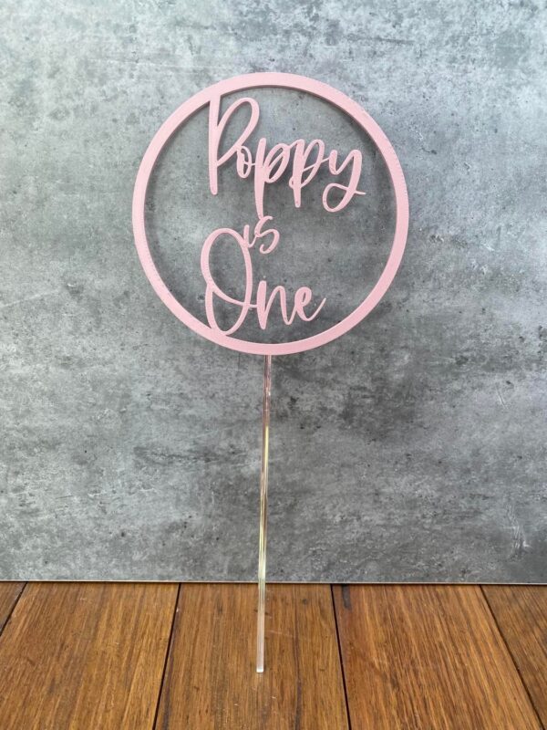 Circle Birthday Cake Topper - Image 2