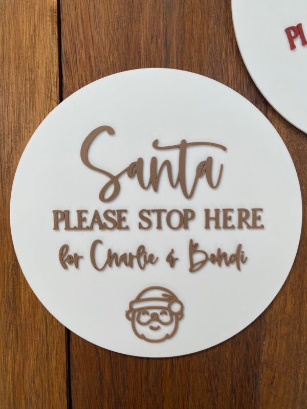 Santa Please Stop Here Plaque - Image 3