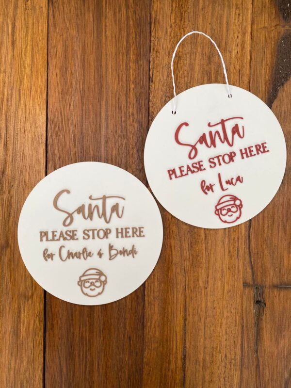 Santa Please Stop Here Plaque - Image 5