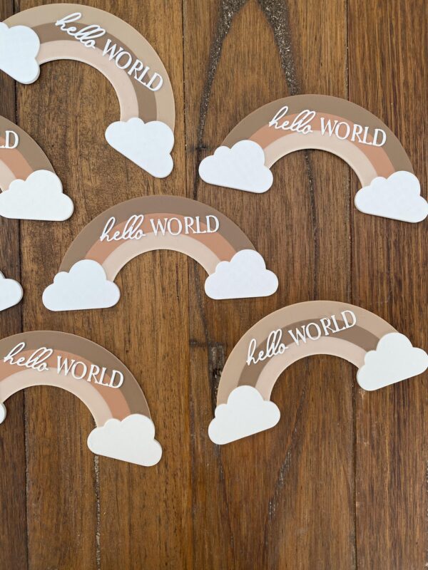 Hello World Rainbow Plaque - Image 2