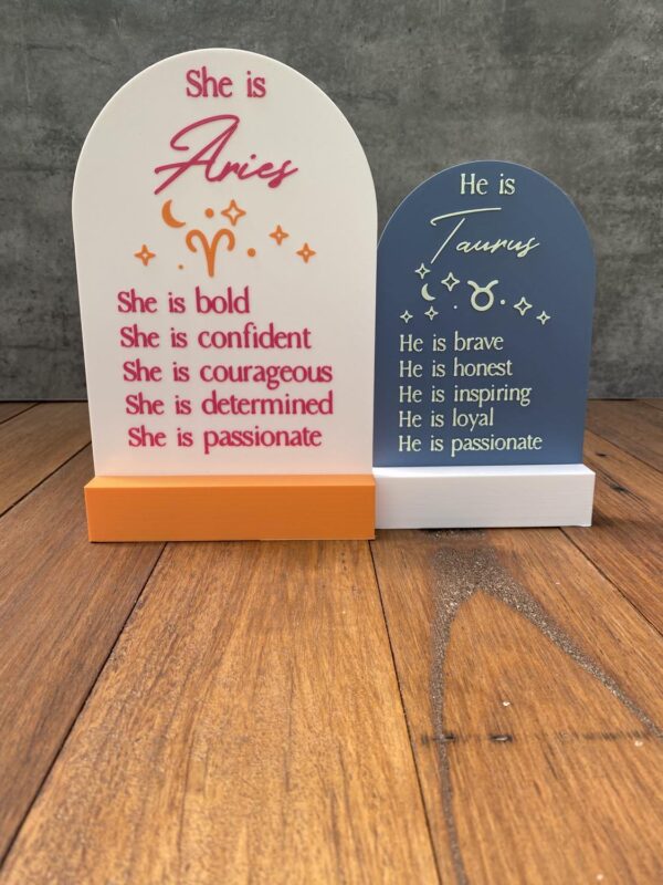 He/She Astrology Plaque