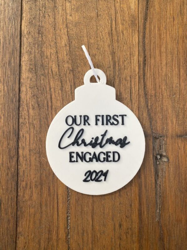 First Christmas Engaged Decoration
