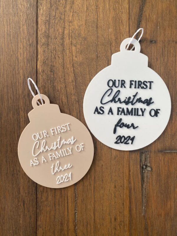 First Christmas As A Family Of Decoration