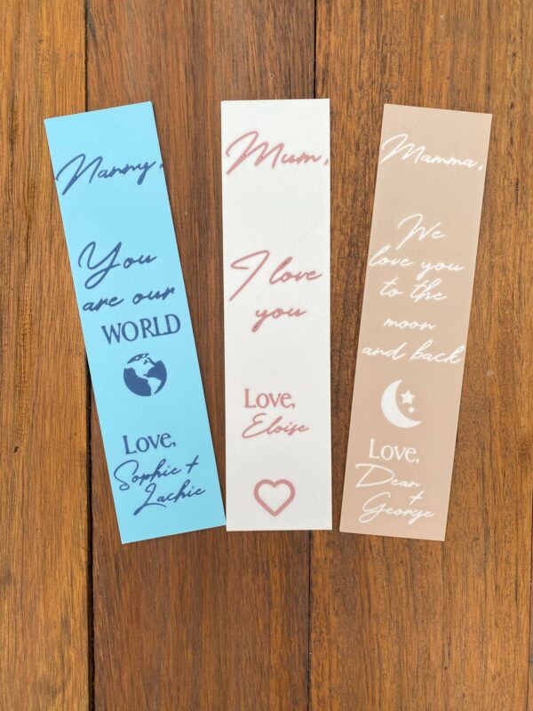 Personalised Mother's Day Bookmarks