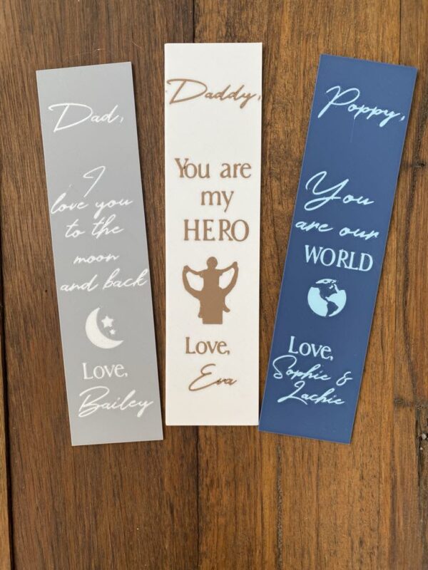 Personalised Father's Day Bookmarks