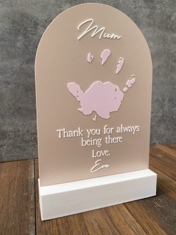 mothers day hand or foot print plaque